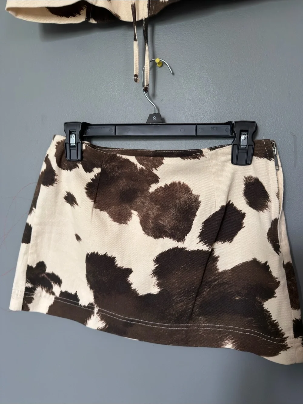 Gianni Bini Cream and Brown Cow Print Two-Piece Set - Picture 6 of 10
